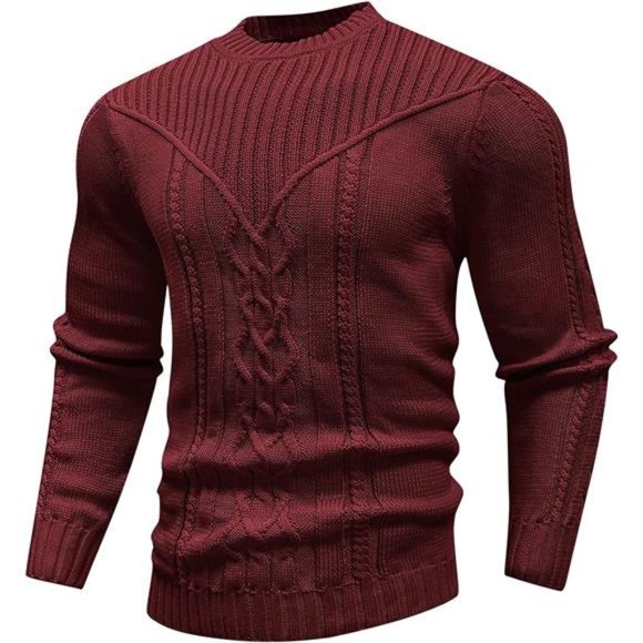 Other - Men's Pullover Long Sleeve Crewneck Knitted Sweater